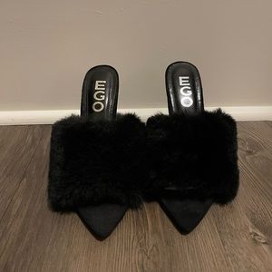 Ego heels with fur!